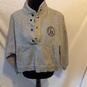 Burn Boot Camp Gray Button-Up Sweatshirt